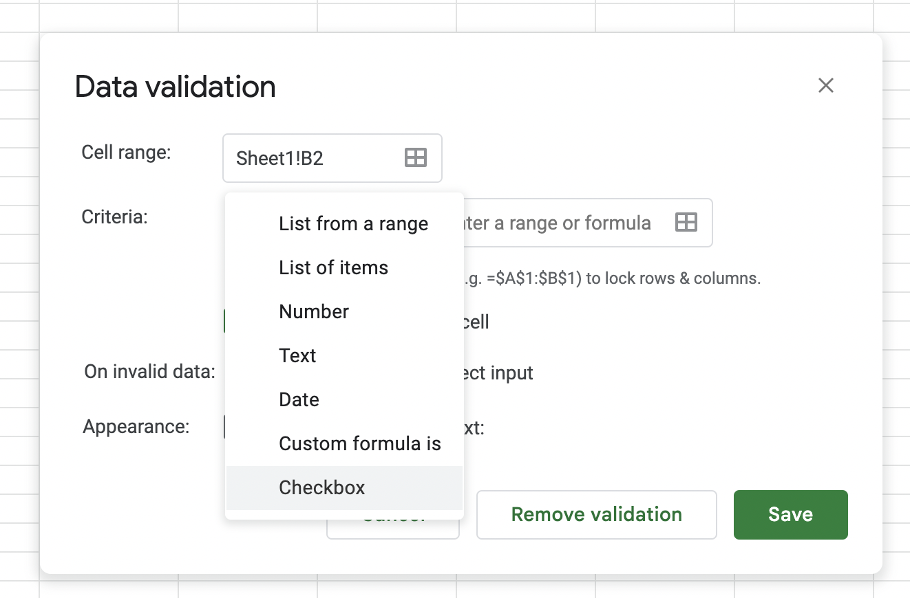 Checkbox in google sheets sheets for corporate